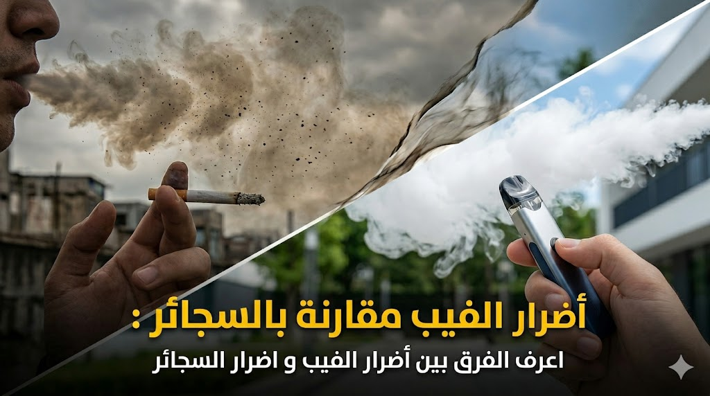 أضرار الفيب مقارنة بالسجائر
